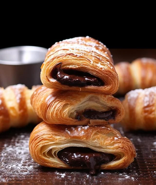 Pile de pains au chocolat